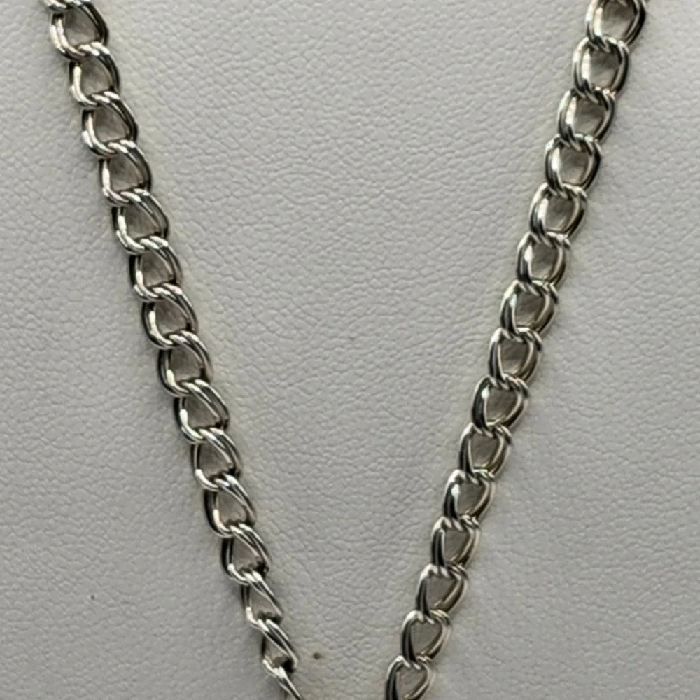 Silver Tone Cluster Beaded Pendant Necklace‎ Smoky Quartz Tigers Eye Style Beads